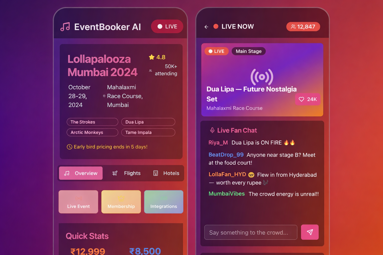 EventBooker — A Unified Fan Ecosystem — AI · Live Events case study by Anjani Varma